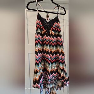 Colorful Chevron Patterned Women's Dress